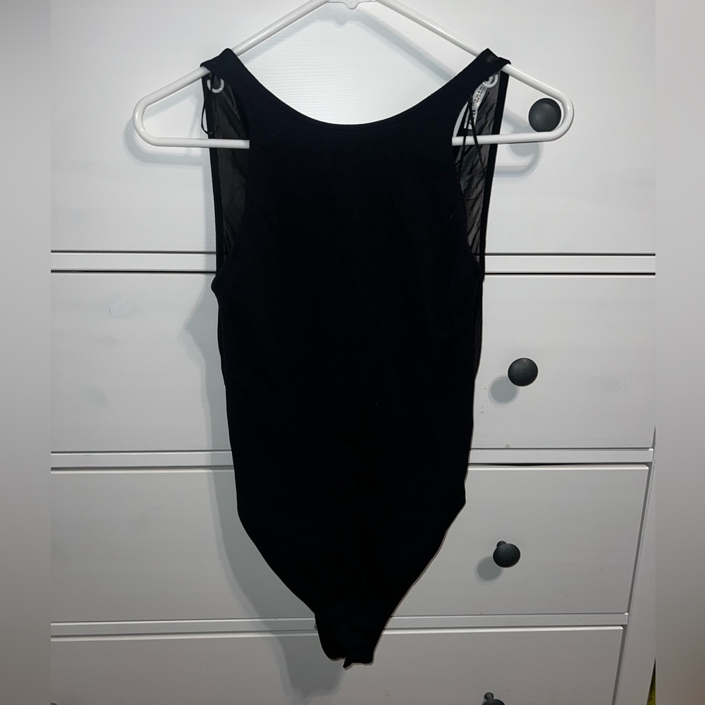 Zara mesh open back bodysuit